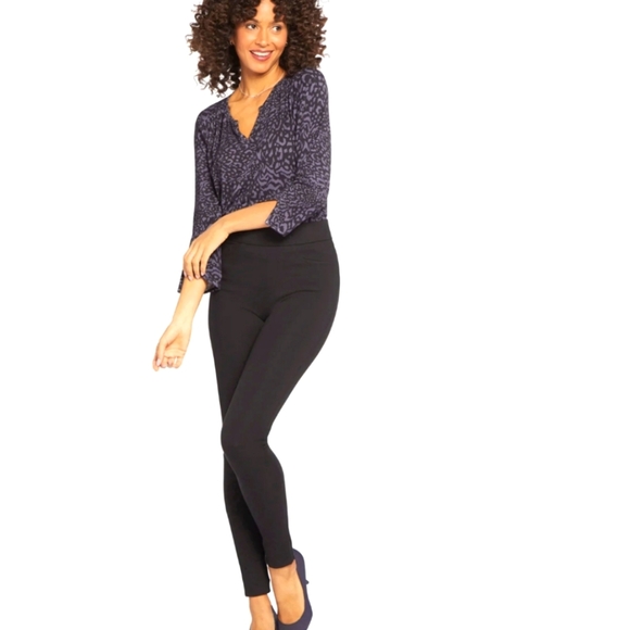 NYDJ Pants - NWT NYDJ Slimming Black Ponte Pull On Leggings 12 Tummy Tuck